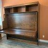 Norcal - Hidden Bed Deluxe with Hutch - Cognac 1