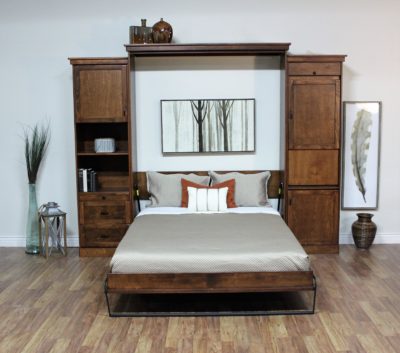 Keystone Wall Bed Open with Piers - Wallbeds n More Scottsdale