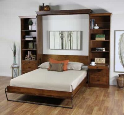 Lodge Murphy Wall Bed with Piers Open - Wallbeds n More Scottsdale
